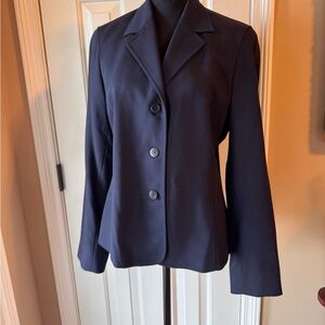 Liz Claiborne 100% Italian Wool Navy Women's Blazer NWT